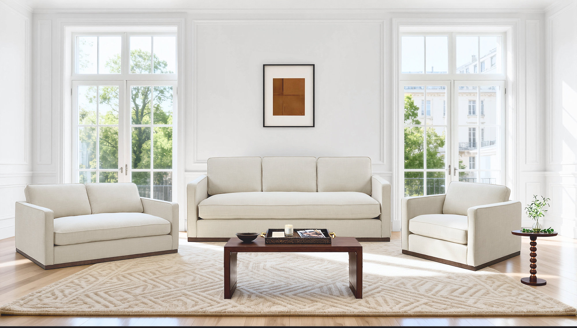 Ebern Designs Waldrep 3 Piece Upholstered Living Room Set | Wayfair