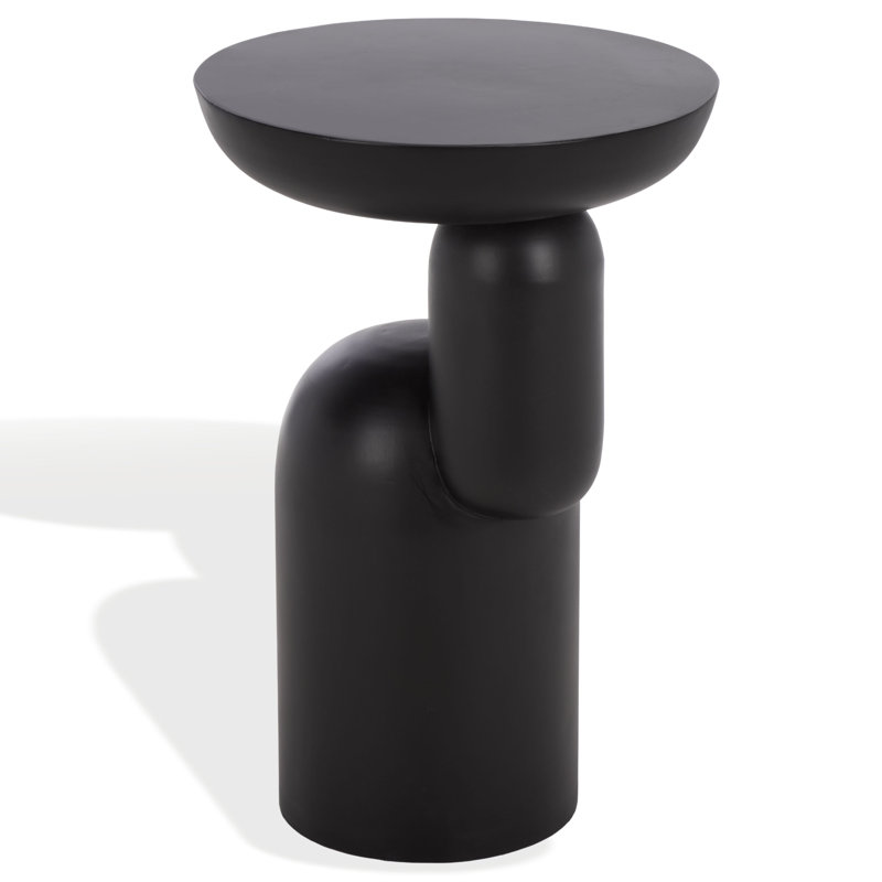 Table d'appoint en métal Donnastella, Noir