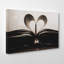 Paper Book Love Heart - Wrapped Canvas-19042191