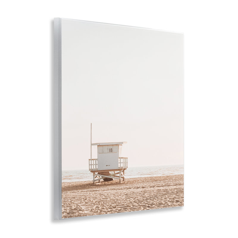 Plaque murale Minimalist Beach Hut Neutrals, design par Sissi et Seb