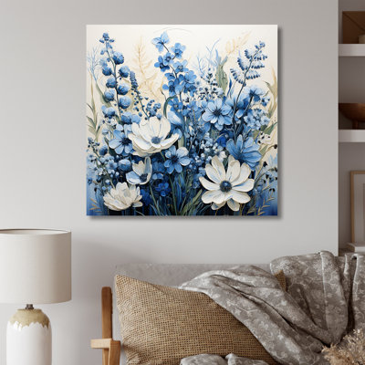 " Blue Bonnets White Flowers III "