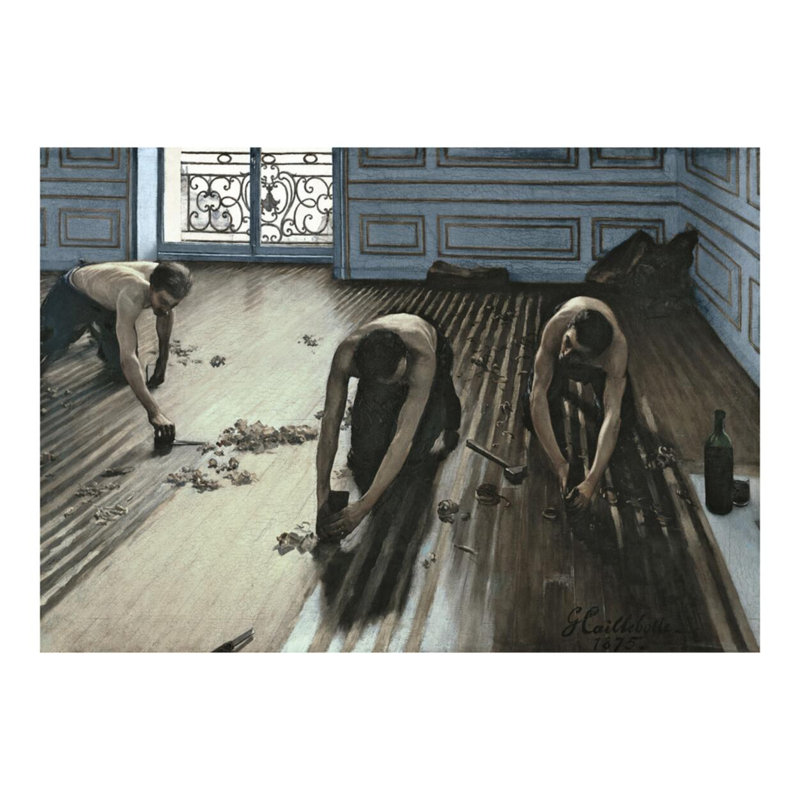 «The Parquet Planers» par Gustave Caillebotte - Estampe numérique, H 16 po x l 20 po
