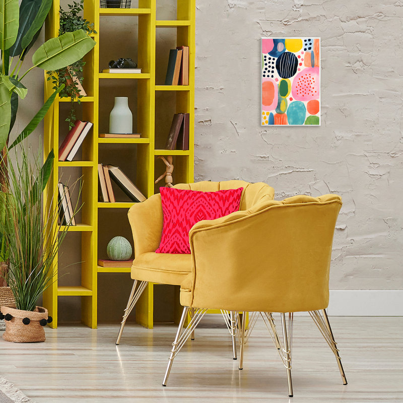 Art mural fantaisiste, "Petal Prints Design", H 15 po x l 10 po