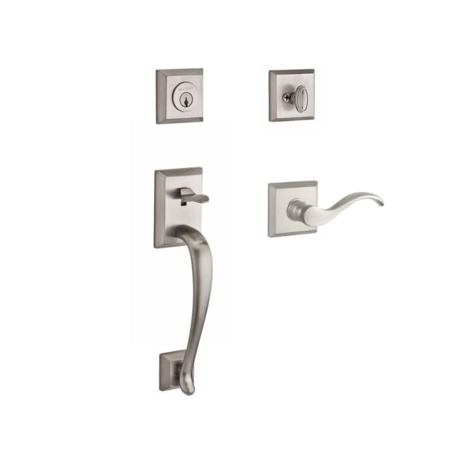 Napa Handleset with Single Cylinder Deadbolt and Door Lever and Rosette