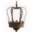 Retro metal crown floor candlestick-581072590