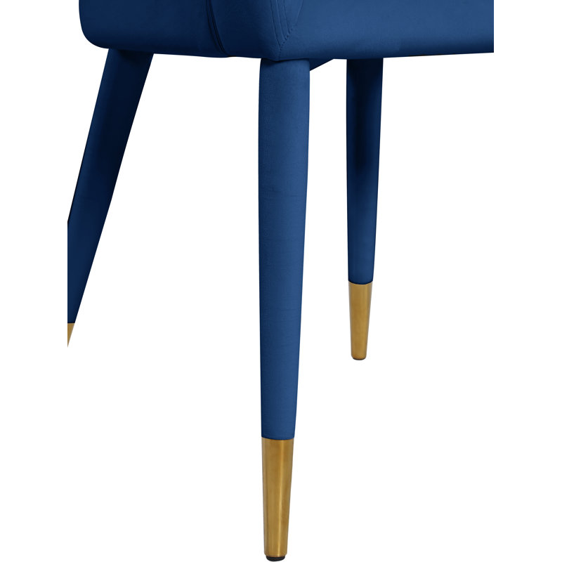 Chaise parsons rembourrée 31,5 po Yonkers, Velours bleu marine