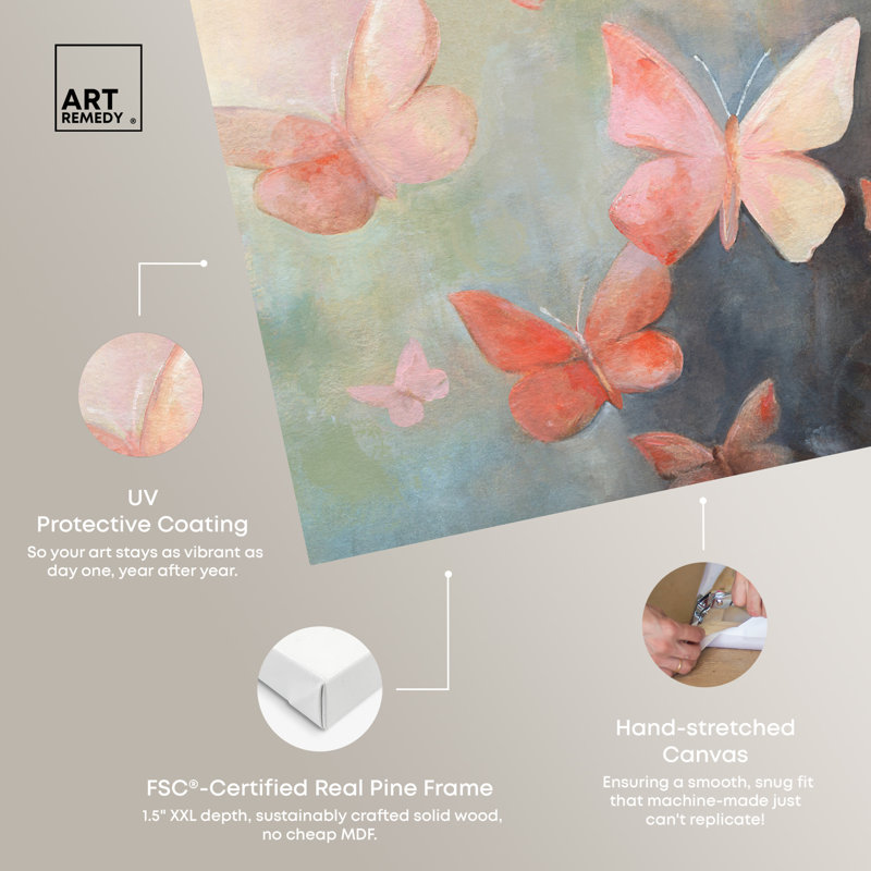 Peaceful Butterflies 15" x 10" Canvas Wall Art