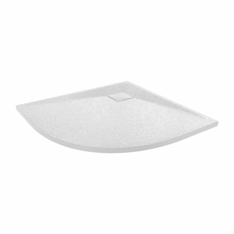 Antoria Slate Shower Tray, 80cm H x 80cm W x 3.2cm D, White