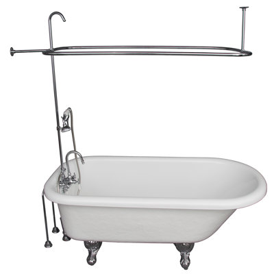 67'' x 29.5'' Soaking Acrylic Bathtub with Faucet