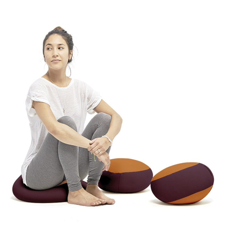 Ringo Refillable Bean Bag Lounger, Aubergine/Orange