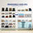 32'' Wide 3-Tier Wire Grid Shoe Rack Shelf for Closet Stackable and Adjustable-2050845072