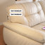 White Genuine Leather Modular Sofa cushion couch