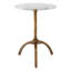 Side Table Cortina Oval Vintage Brass Finish - Stand