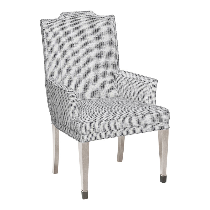 Travis By Michael Weiss Upholstered Arm Chair, No, Nadia Earth, Dove Gray