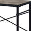 Bureau avec roulettes, mobile de style industriel rustique en chêne et noir pour les besoins