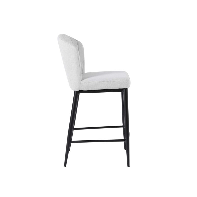 Ensemble de 2 tabourets ondulés, Blanc