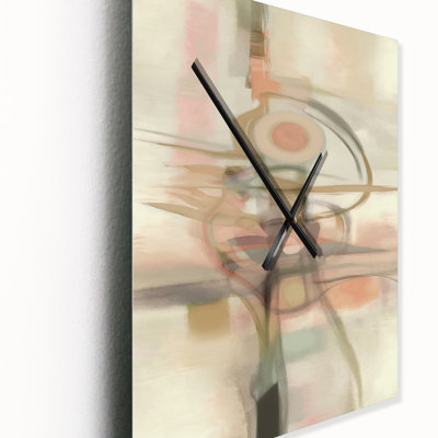 Horloge murale rétro «Knowing Vintage Rose Minimal Retro Simplicity I»