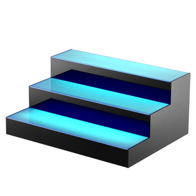 Ivy Bronx LED Lighted Liquor Bottle Display Bar Shelf RF & App Control 3-Step by Ivy Bronx
