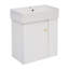 Lavabo de meuble-lavabo en céramique 21,6 po - blanc, fini rayé, teinté - surface hygiénique, fabrication à la chaleur tendance, matériau teinté, qualité