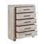 Mobilier de chambre à coucher contemporain à 5 tiroirs avec finition gris moderne