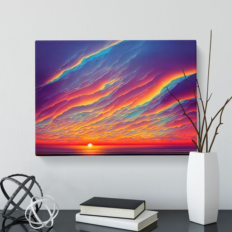 Cloudy Sunset Vol.1 - Wrapped Canvas, 40cm H x 60cm W x 3cm D
