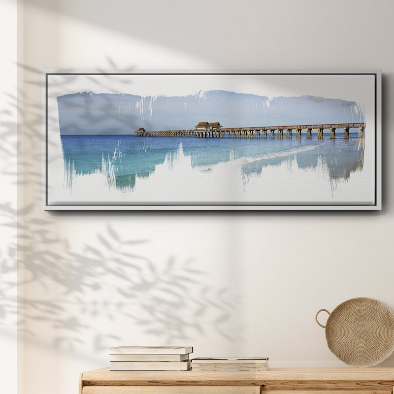 Virginia Beach Pier - toile encadrée, H 20 po x l 50 po
