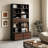 Set of 2 - 78.7'' H Bookcase Storage Standard Bookshelves With Footstool And Storage Drawers-302617772