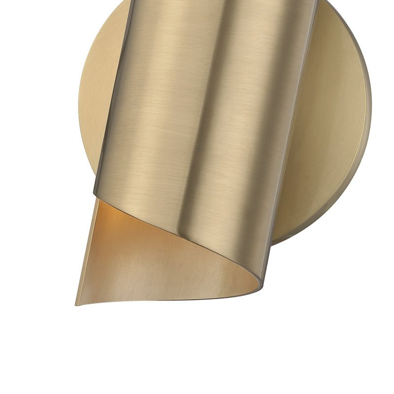 Evie 1 Light Wall Sconce, Aged Brass