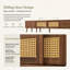 Meuble télé pour téléviseur 85 po, meuble télé Mid-Century 76 po avec porte tambour et armoire de rangement