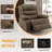 KORSER Recliner Chair With Heat And Massage,Oversized Recliner, 360°Swivel Manual Recliners For Living Room, Rocker Recliner With Side Pockets-802707631