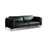 Canapé modulaire noir en cuir véritable-1101311239