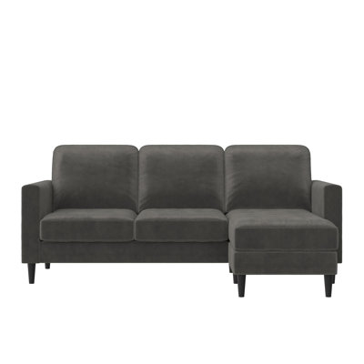 Strummer 81.63" Wide Velvet Reversible Sofa & Chaise