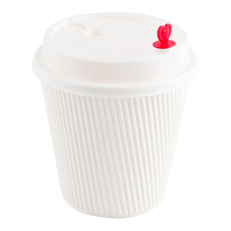 Restpresso Hot Pink Plastic Coffee Cup Lid - Fits 8, 12, 16 and 20