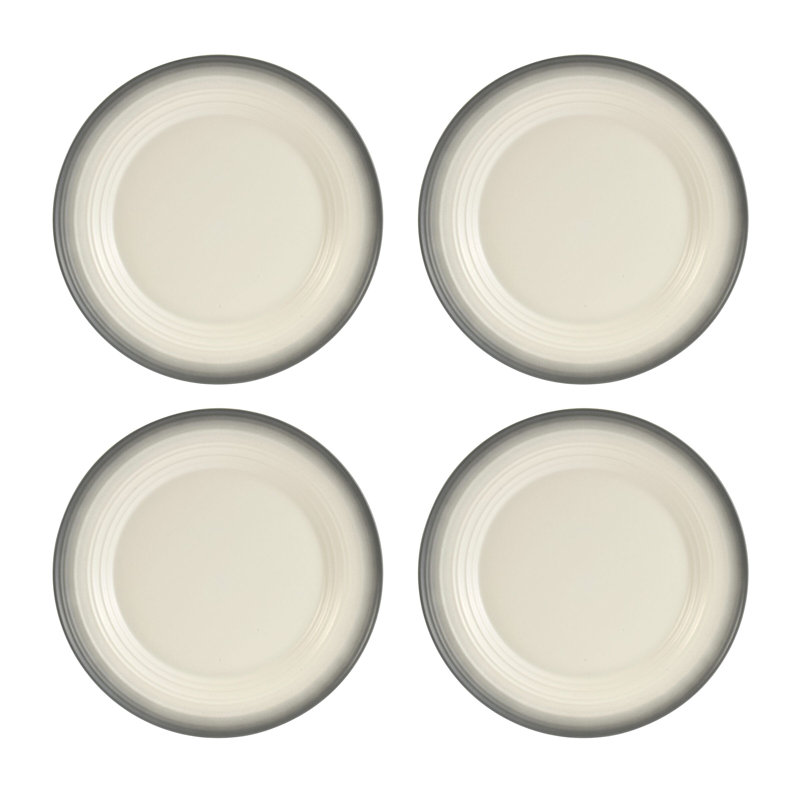 Swirl 16 Piece Dinnerware Set, Service for 4, Ombre Graphite