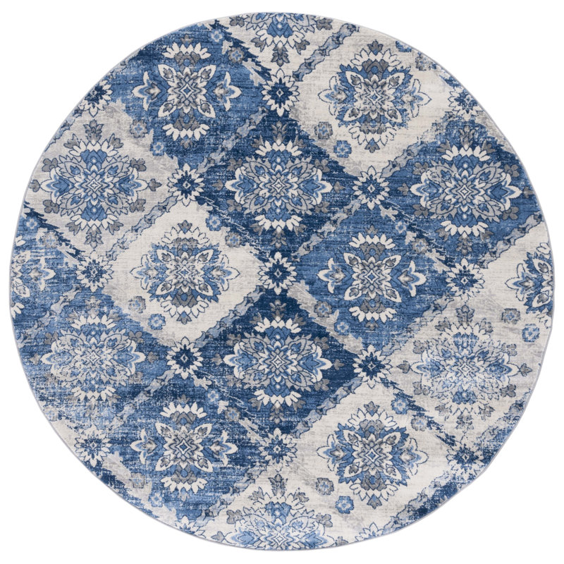 Danni-Marie Performance Geometric Rug, Round 6'7"