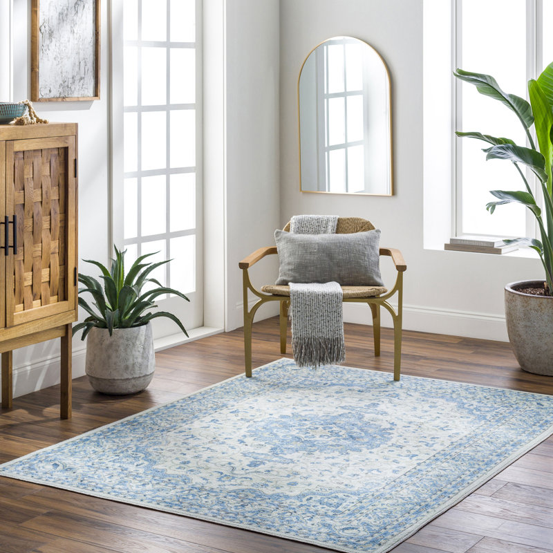 Drust Light Grey Machine Washable Area Rug, Rectangle 2'7" x 4'