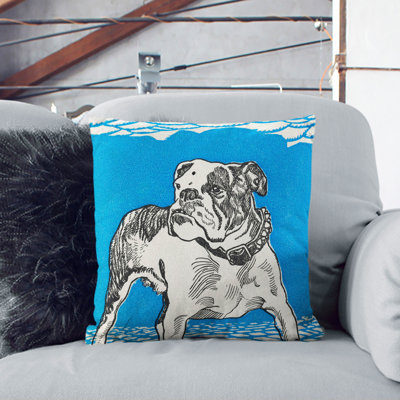 Bulldog Square Throw Cushion