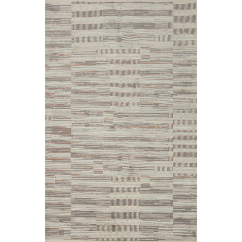 Modern Geometric Stripes Patterned Area Rug 5x7