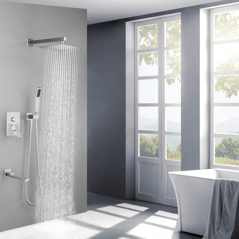 Thermostatic Complete Shower System, Brushed Nickel
