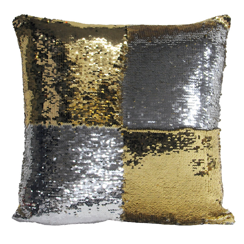 Wilkins Square Cushion Cover, Gold/Silver