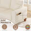 Oversize Sofa 256cm Corduroy Sofa with 3 Seats, No Tool Assembly,Solid Wood Frame and Solid Wood Legs-762840901