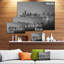 «Chicago Skyline at Night Black and White» - reproduction de photo-415524405-415524407
