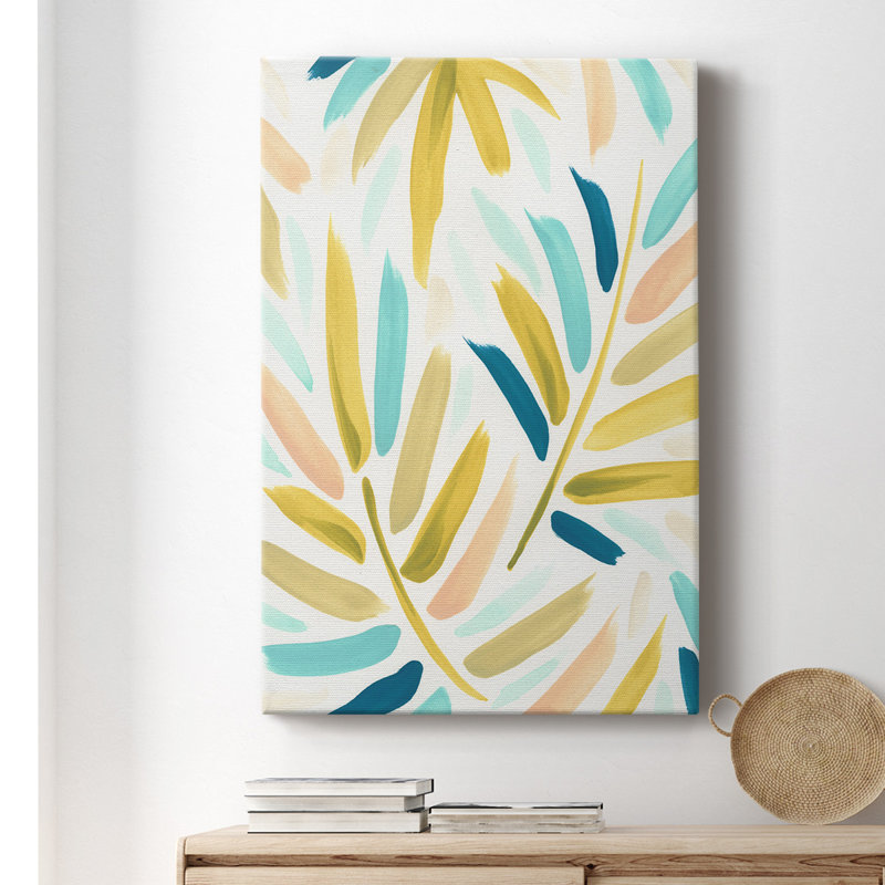 Calypso Confetti II - peinture sur toile tendue, H 18 po x l 12 po x P 1,5 po