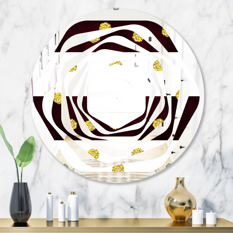 Miroir mural Whirl Polka Dot, H 31,5 po x l po