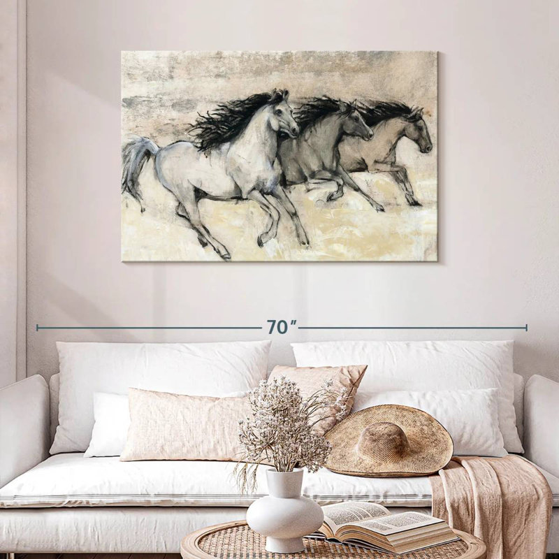 Brampt Horses In Motion II, H 30 po x l 45 po