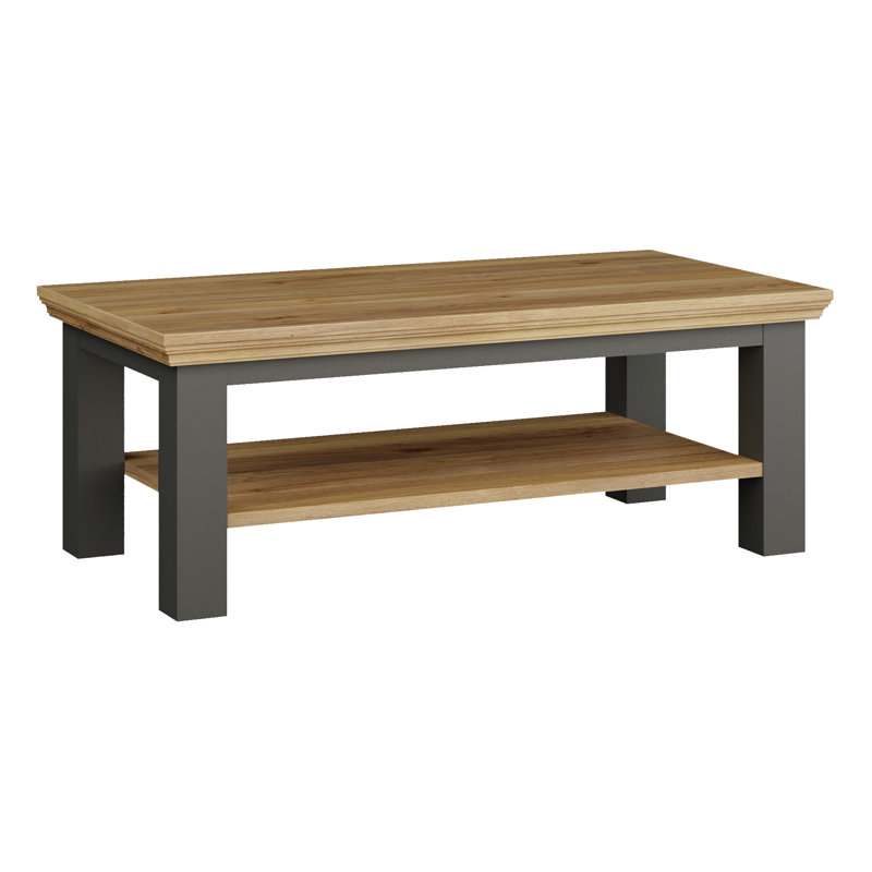 Sabja Coffee Table with Storage, Oak Wood/Black