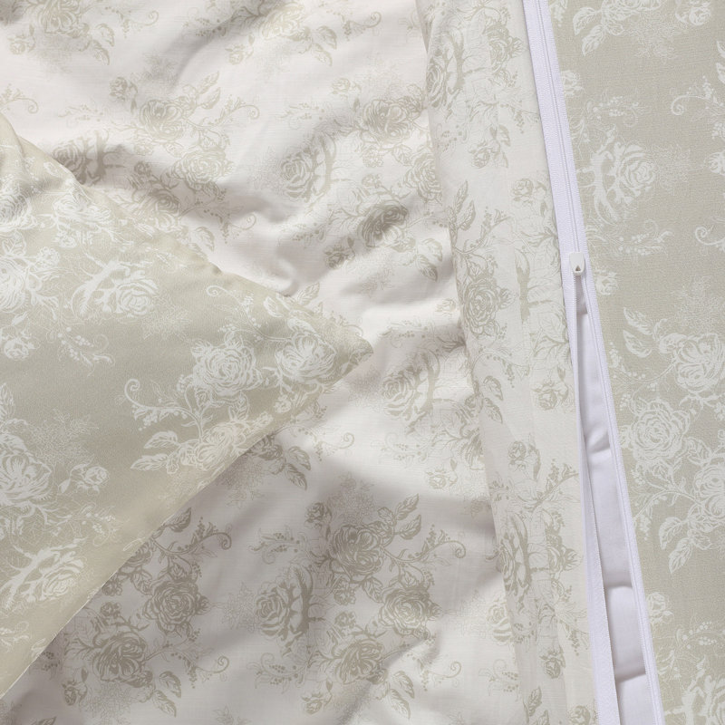 Ensemble de housse de couette réversible en coton Kollman, Housse de couette grand + 2 taies décoratives