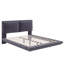 Grand lit plateforme tapissier avec capteur de lumière et 2 dossiers, élégant lit plateforme avec 2 ensembles de ports USB et prise-721583966