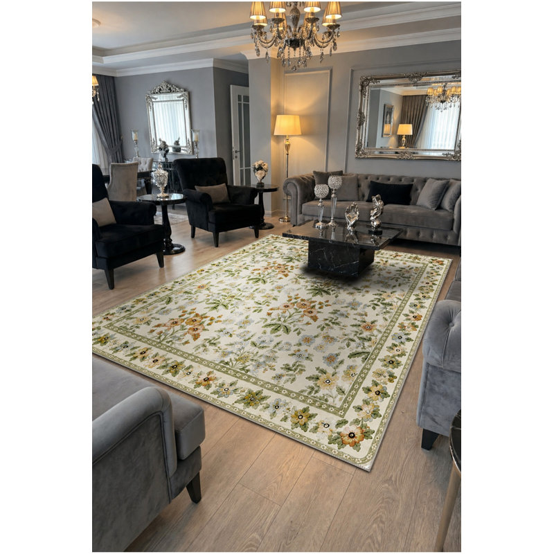 Tapis tissé à la crème Mosso, 2'4" x 3'11"