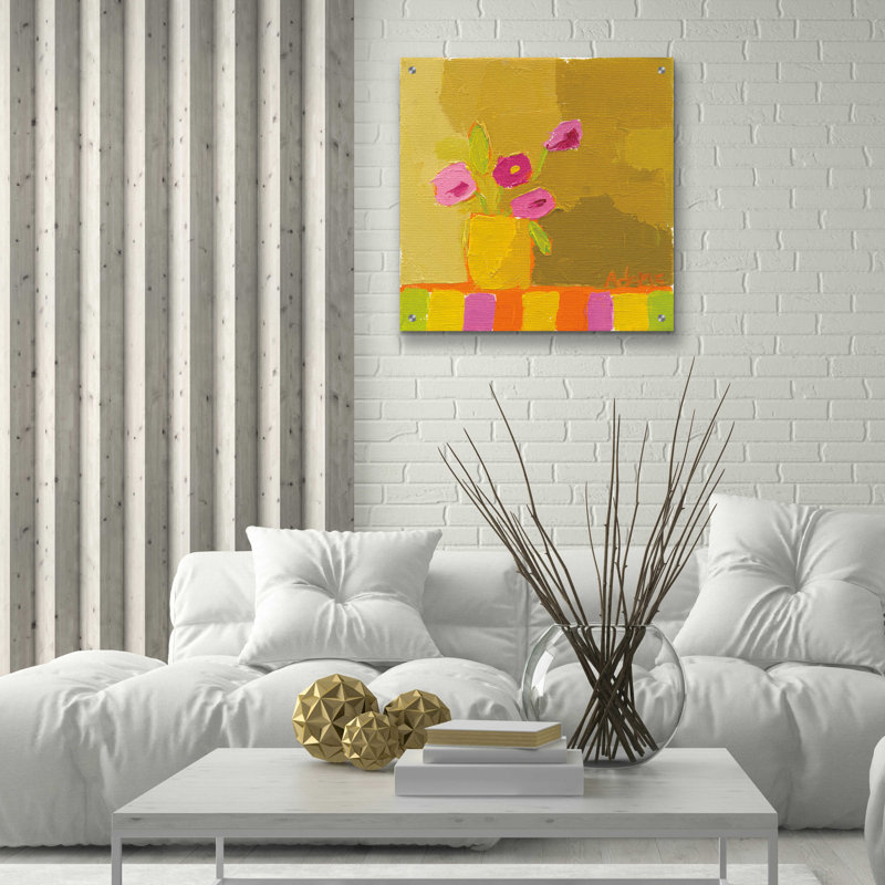 " Yellow Vase " by Phyllis Adams, 24" H x 24" W x 0.2" D